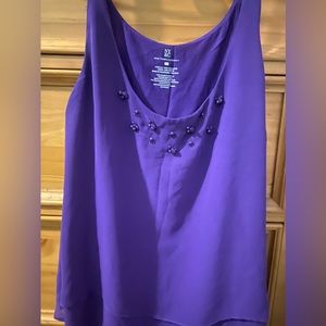 EUC ⭐️ Woman’s Purple Tank ⭐️ Like New Condition ⭐️Sheer overlay & straps